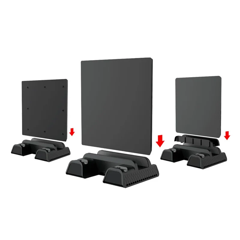 

ABFM-Vertical Cooling Stand For PS4 Slim Pro Charging Stand For PS4 Edition Dual Charging Card Storage Cooling Fan PS4 Game