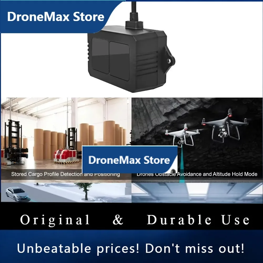 DroMaBenewake TF02 Pro Mid-range Distance Sensor, 1000Hz Frame Rate&40meters Operating Range Lidar Module For Indoor/Outdoor/Rob