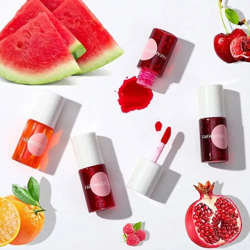 New 4 Color Water Liquid Tint Moisturizing Waterproof Lip Gloss Non-Stick Vibrant Colors Liquid Lipstick Cosmetic Use