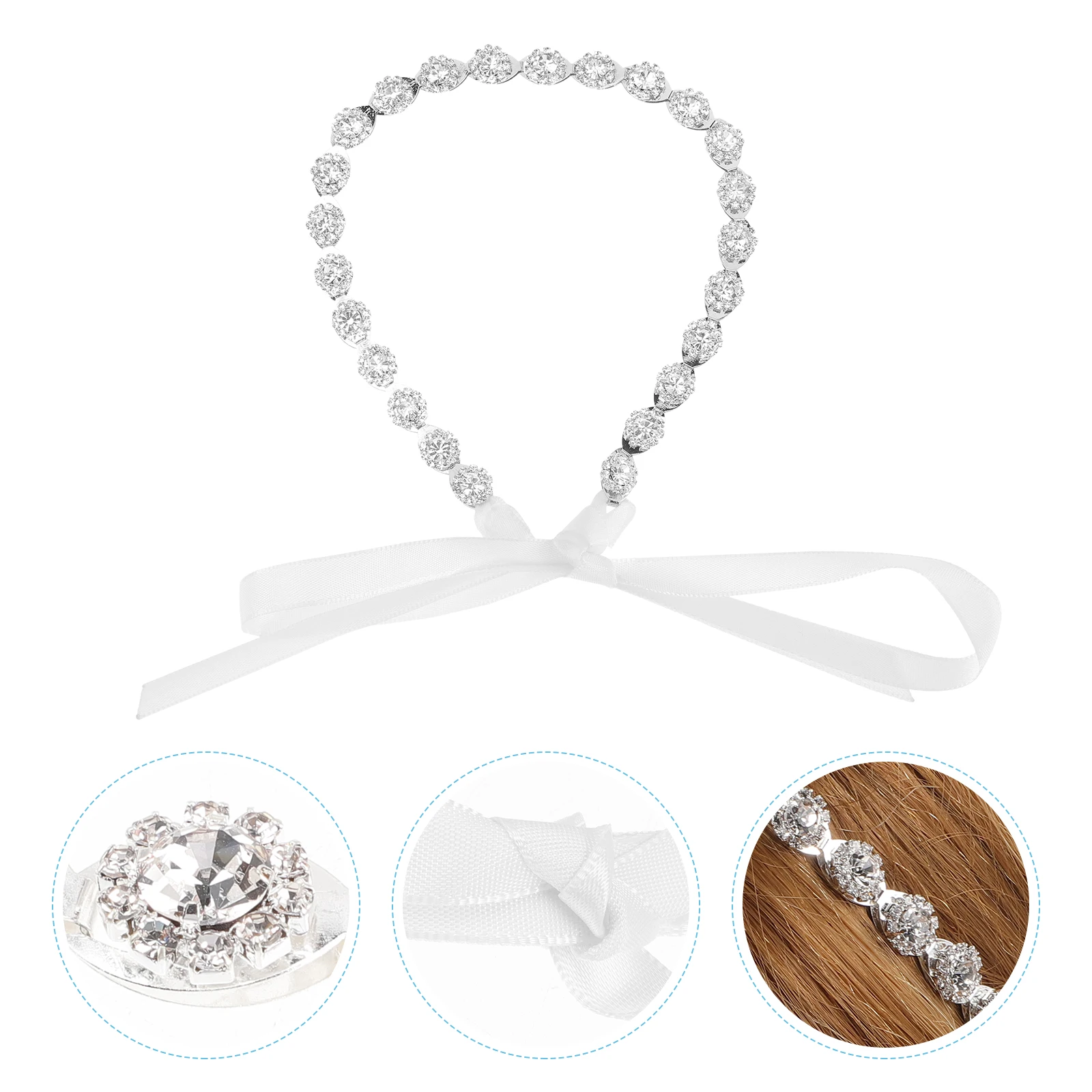 

Floral Rhinestone Headdress Headpiece for Women Wedding Bridal Hair Accessories Headpieces Bride Flower Girl Styling