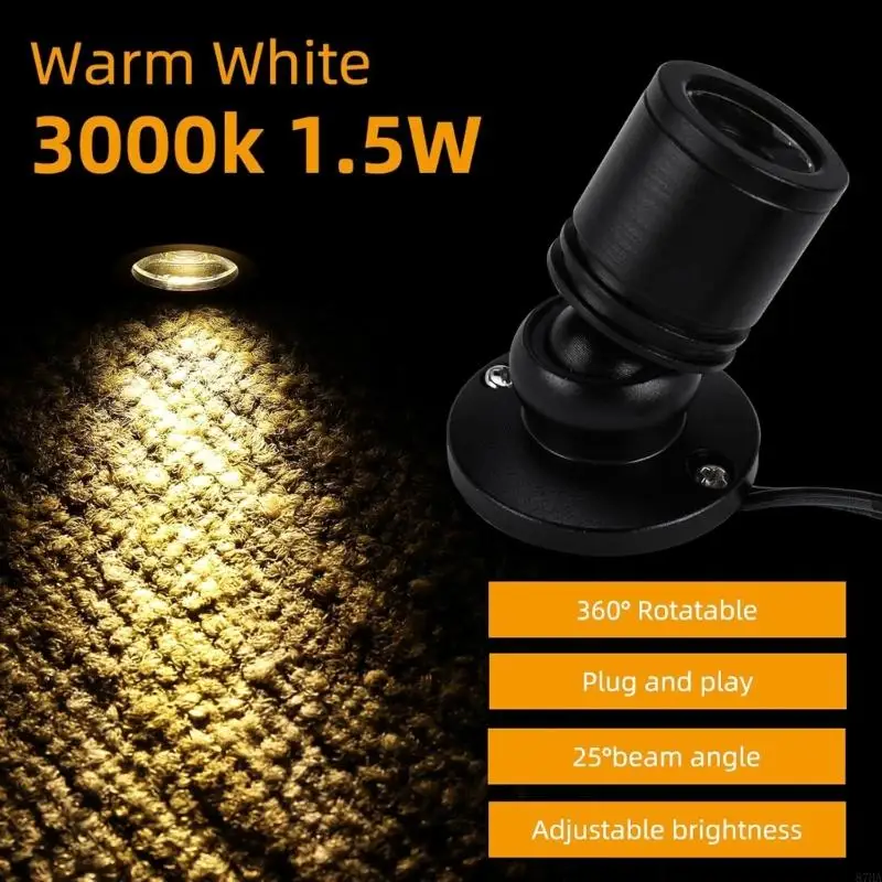 6Pieces Practical LED Makeup Light Bedroom Night Light Easy Mounting Solution Aluminum Texture for Home or Travel 87HA