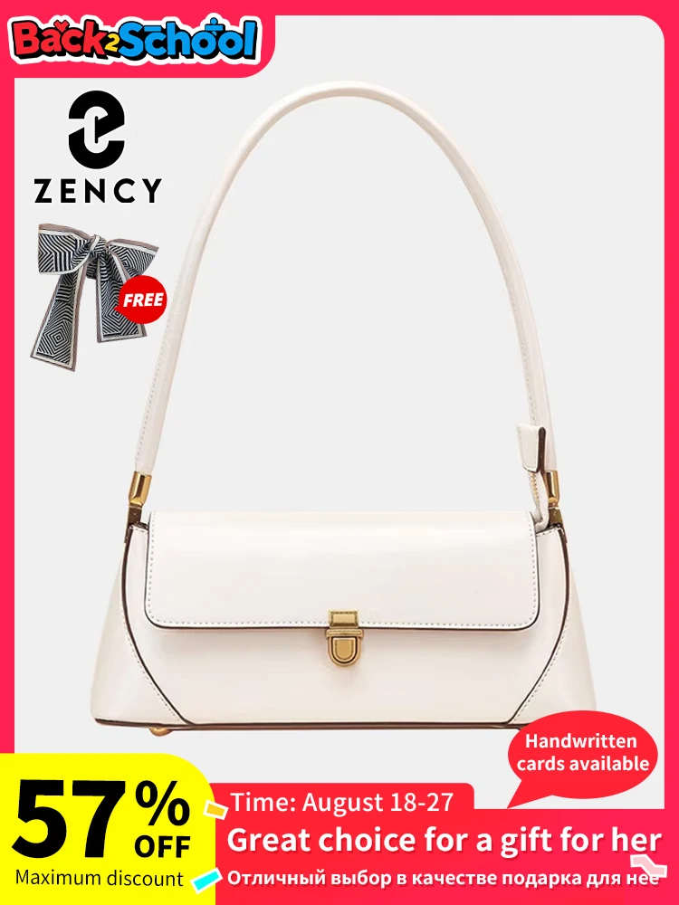 

Zency High End Designer Handbags Fashion Women Leather Shoulder Bag French Style Bags Ladies Underarm Bag Zip Closure For Dating