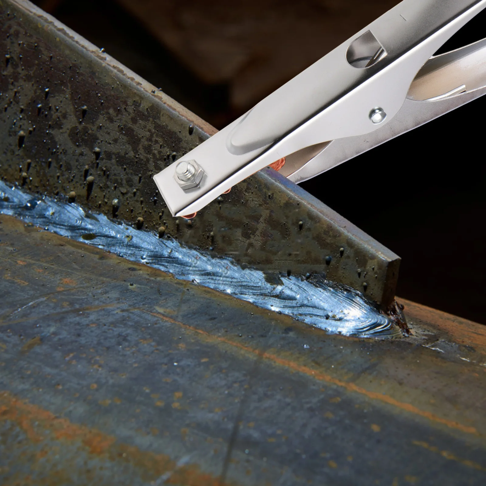 2Pcs Welding Ground Clamps Thickened Metal Clip Manual Welder Earth Clamp Grounding Wire Heavy Duty Durable Ground Clamp