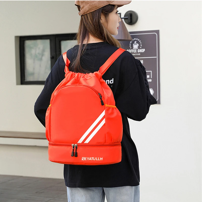 男性と女性のための巾着フィットネスバックパック、バスケットボールのジムバッグ、旅行、収納バッグ、トレーニング、サッカー、サッカー、スポーツ、アウトドア