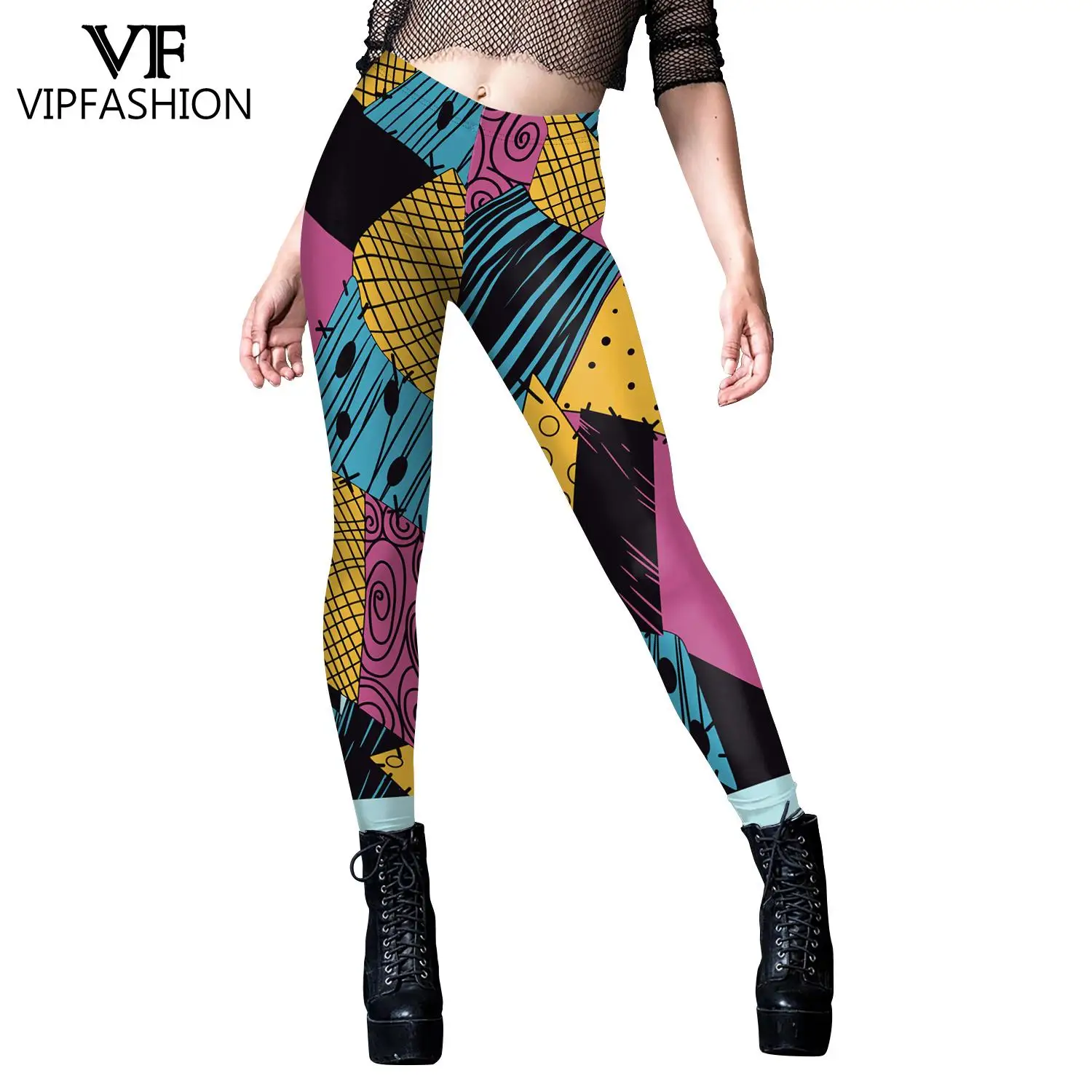 VIP FASHION Sally Halloween Cosplay Jurk Vrouwen Grappig Feestkostuum Horro Zentai Catsuit Mouwloze Jurken Meisjes Sexy Legging