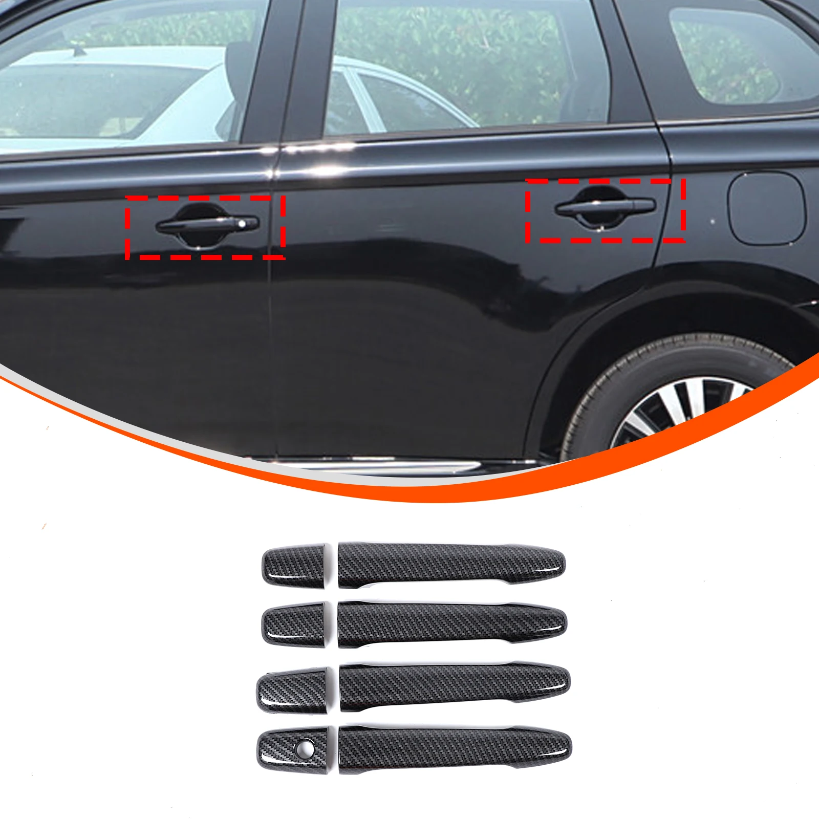 

For Mitsubishi Outlander/Lancer EX/ASX 2013-2021 ABS Car Exterior Handle Cover Exterior Door Handle Cover Auto Accessories