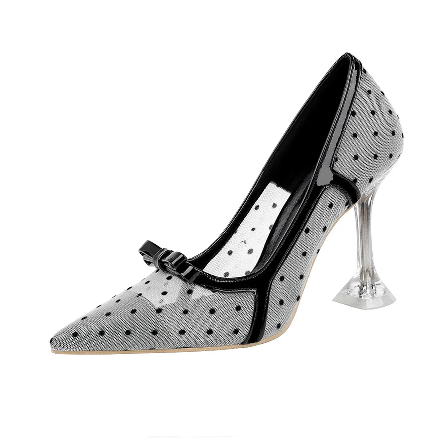 Pop Pop Clear Heels For Women Sweet Elegant Dress Shoes Womens Fetish High Heels Sexy Fashion Summer Shoes Woman Heels Nice