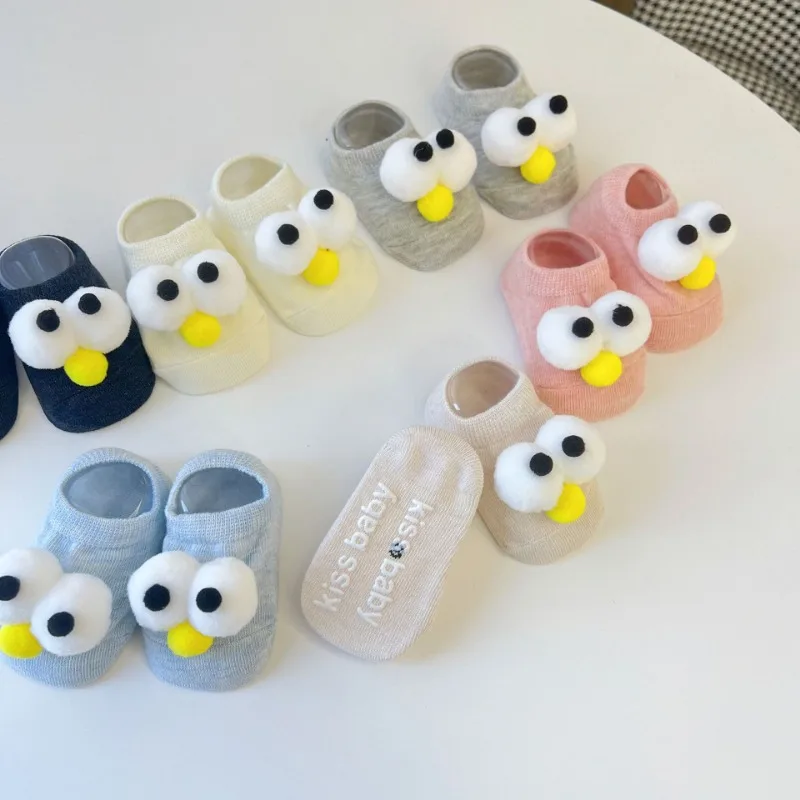 New Cartoon Cotton Baby Boat Socks Soft and Comfortable Floor Sock Non-slip Socks Baby Toddler 3D Designed Pattern 0-3 Years Old