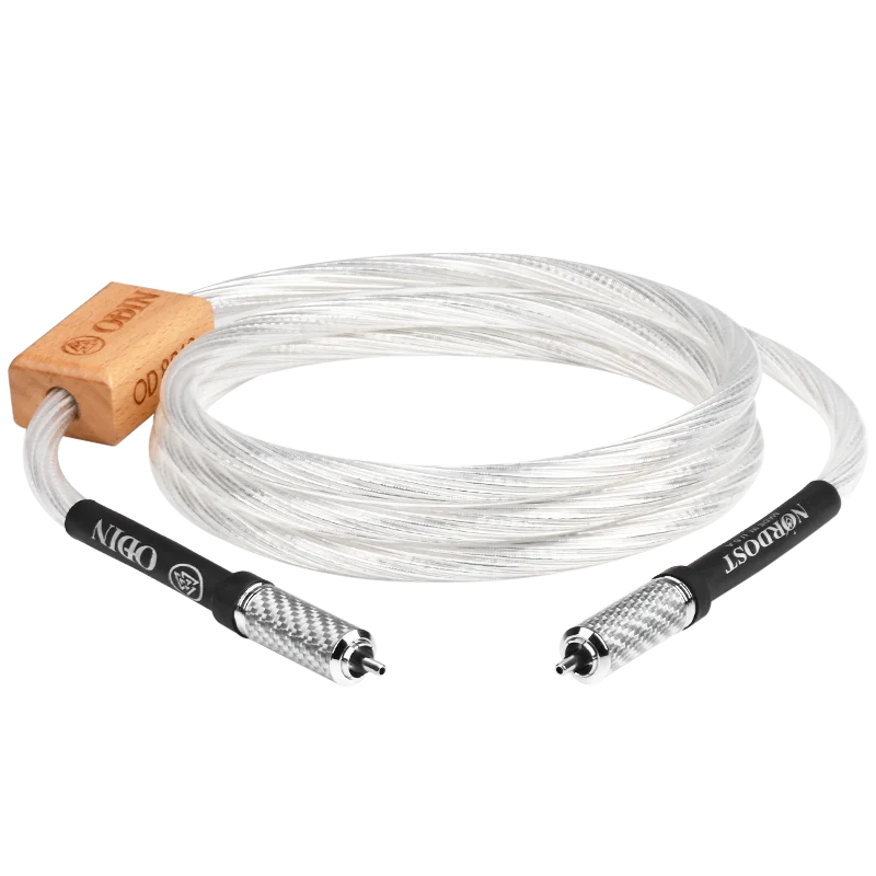 Nordost Odin 2 generation HIFI sterling silver coaxial cable 75Ω coaxial SPDIF subwoofer RCA audio cable