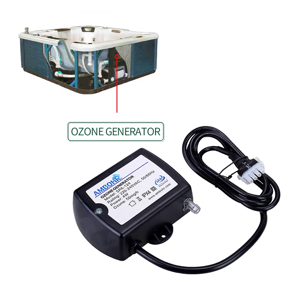 -124 110V 100mg US Plug for Cold Plunge Water Filter  Ozone Generator for Spa