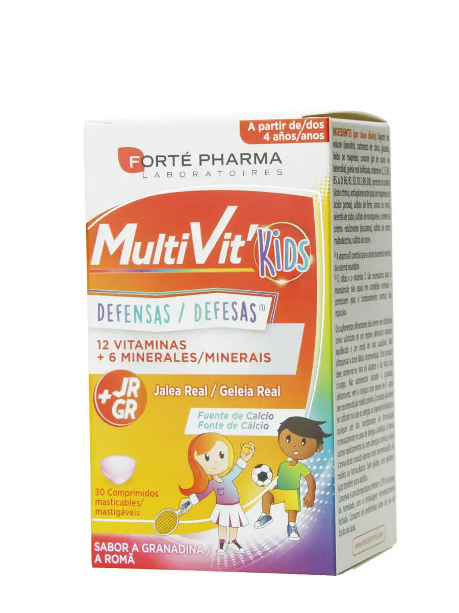 Forte pharma multivit kids defenses 30 chewable tablets-vitamins and minerals to improve the defenses of the kids.