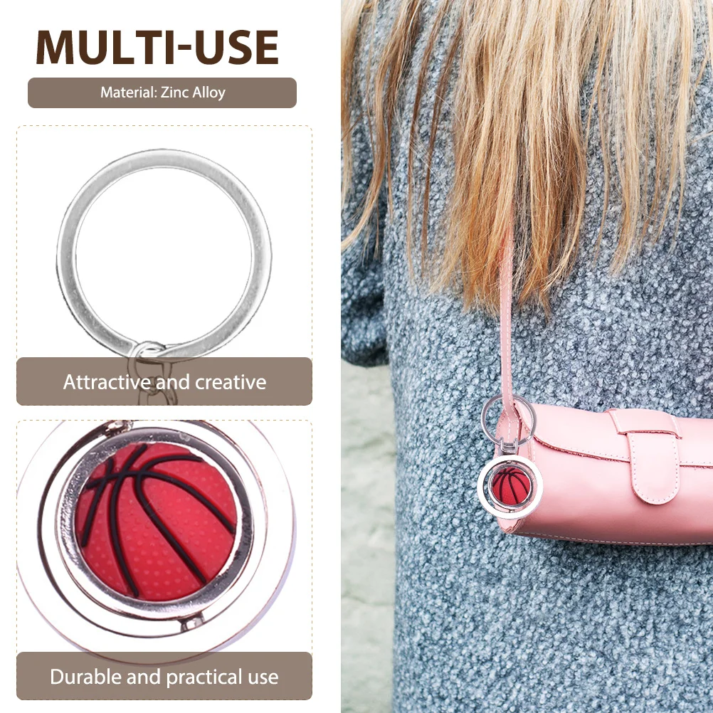 

2pcs Rotary Balls Keychains Adorable Decorative Pendant Key Rings Sports Fan Gift Souvenir Present Keychain Bag Pendant Backpack