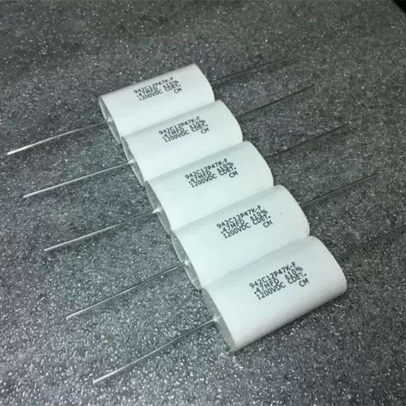10PCS New American CDET 942C12P47K-F 0.47UF 1200V Axial Non Inductive Absorption Capacitor
