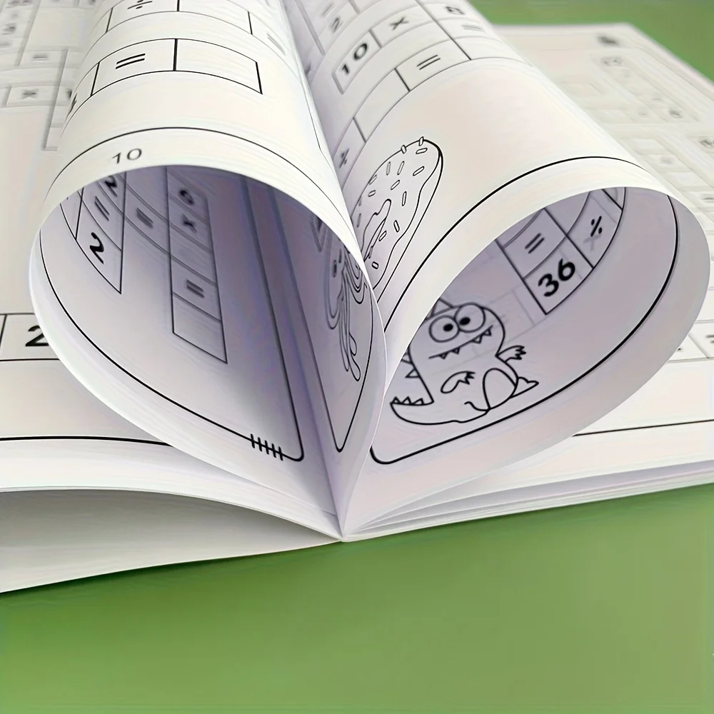 Quaderno di esercizi di matematica per bambini, quaderno di esercizi di addizione e sottrazione, quaderno di esercizi per l'apprendimento precoce, aiuto per il miglioramento della matematica, giocattolo con cruciforme matematica per bambini, libri educativi, Natale, compleanno, regali di Halloween