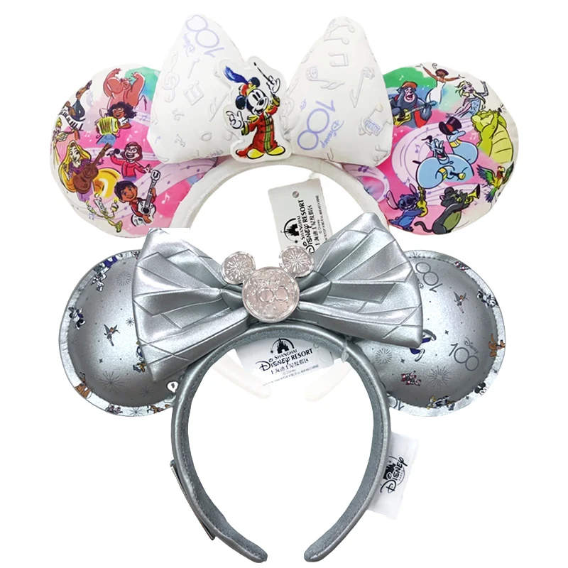 

Disney 100th Anniversary Edition Mickey Mouse Headband Musical Director Disneyland Park Minnie Ear Adults/Children Girl Gift