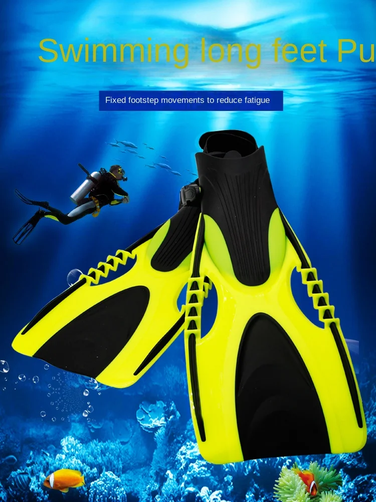 Men's and Women's Freestyle Breaststroke Silicone Short Flippers Adult Professional Lightweight Diving Training