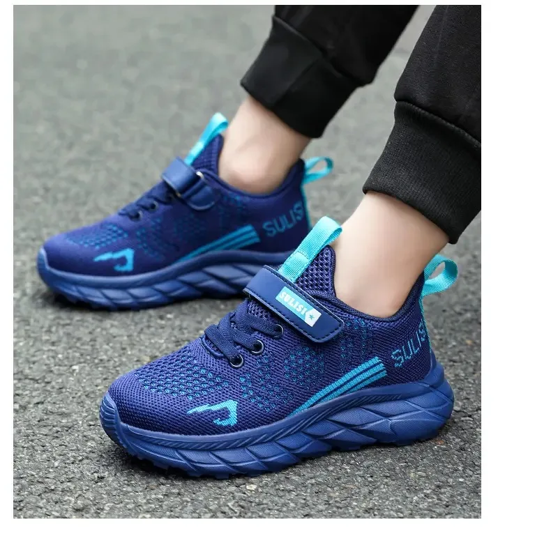 Осенняя спортивная обувь Feizhi с двойной сеткой, детская обувь и повседневная обувь. обувь для мальчиков, детские кроссовки