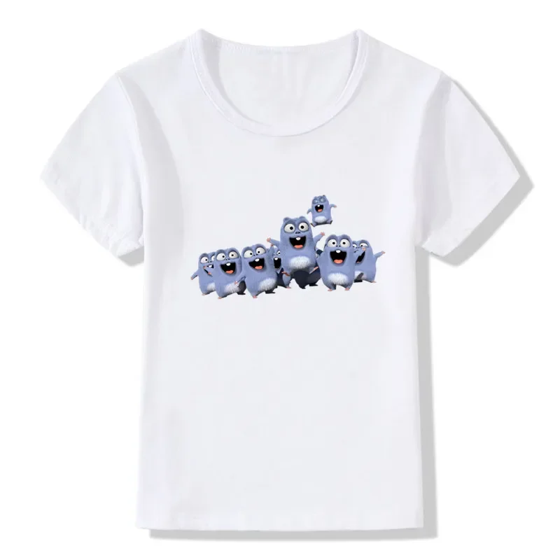 Kaus anak laki-laki anak perempuan bayi lucu T-shirt lucu gambar Beruang Beruang Grizzy pakaian musim panas anak-anak T shirt Atasan anak-anak, HKP5426