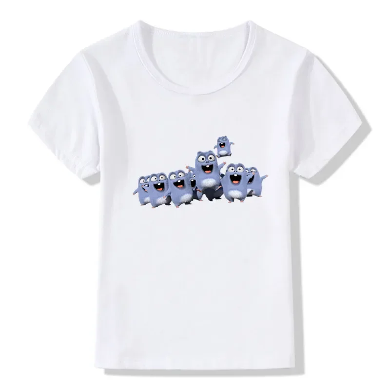 Sunlight Grizzy Bear Print Cartoon Boys T-shirt Cute Lemmings Funny Baby Girls Clothes Summer Kids T shirt Children Tops,HKP5426