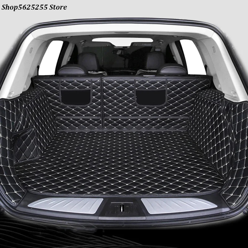 Leather Rear Trunk Mat for Geely Geometry C 2020 2021 2022 Car Trunk Mats Liner Cargo Carpet Anti-Kick Protector Pad