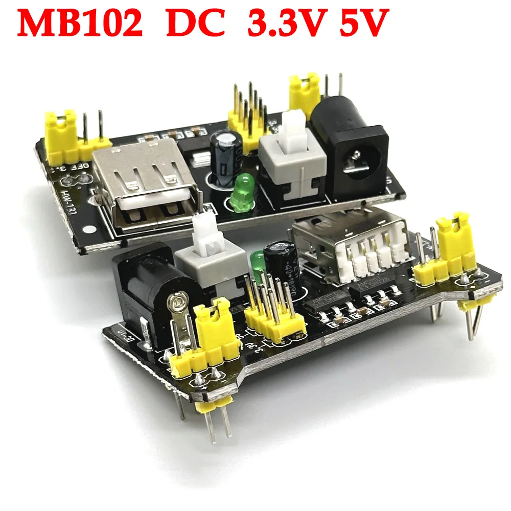 mb-102 Breadboard Power Supply Module /mb102 white Breadboard Dedicated Power Module 2-way 3.3V 5V MB-102 Solderless Bread Board