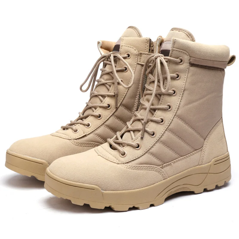 New Style Tactical Boots Men Shoes Special Force Desert Combat Boots Outdoor Hiking Boots Ankle Shoes for Men Work Safety Shoes