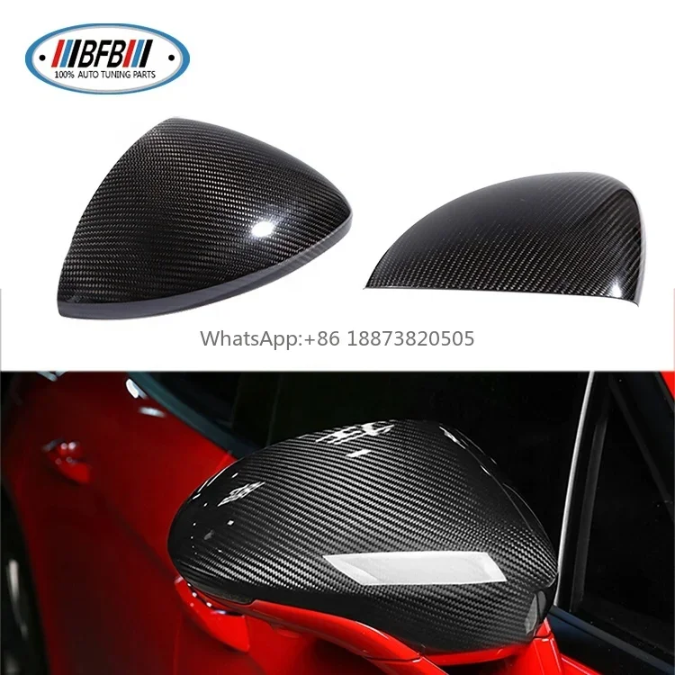 Side Mirror Cover Real Dry Carbon Fiber Mirror Cover For Panamera 971 2017-2021