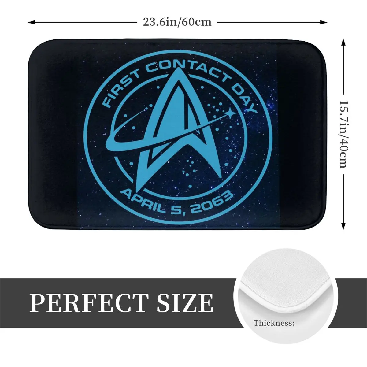 Star Treks Science Fiction TV Series Doormat Kitchen Entrance Home Floor Mat Non-slip Carpet Rug for Balcony Footpad Mats