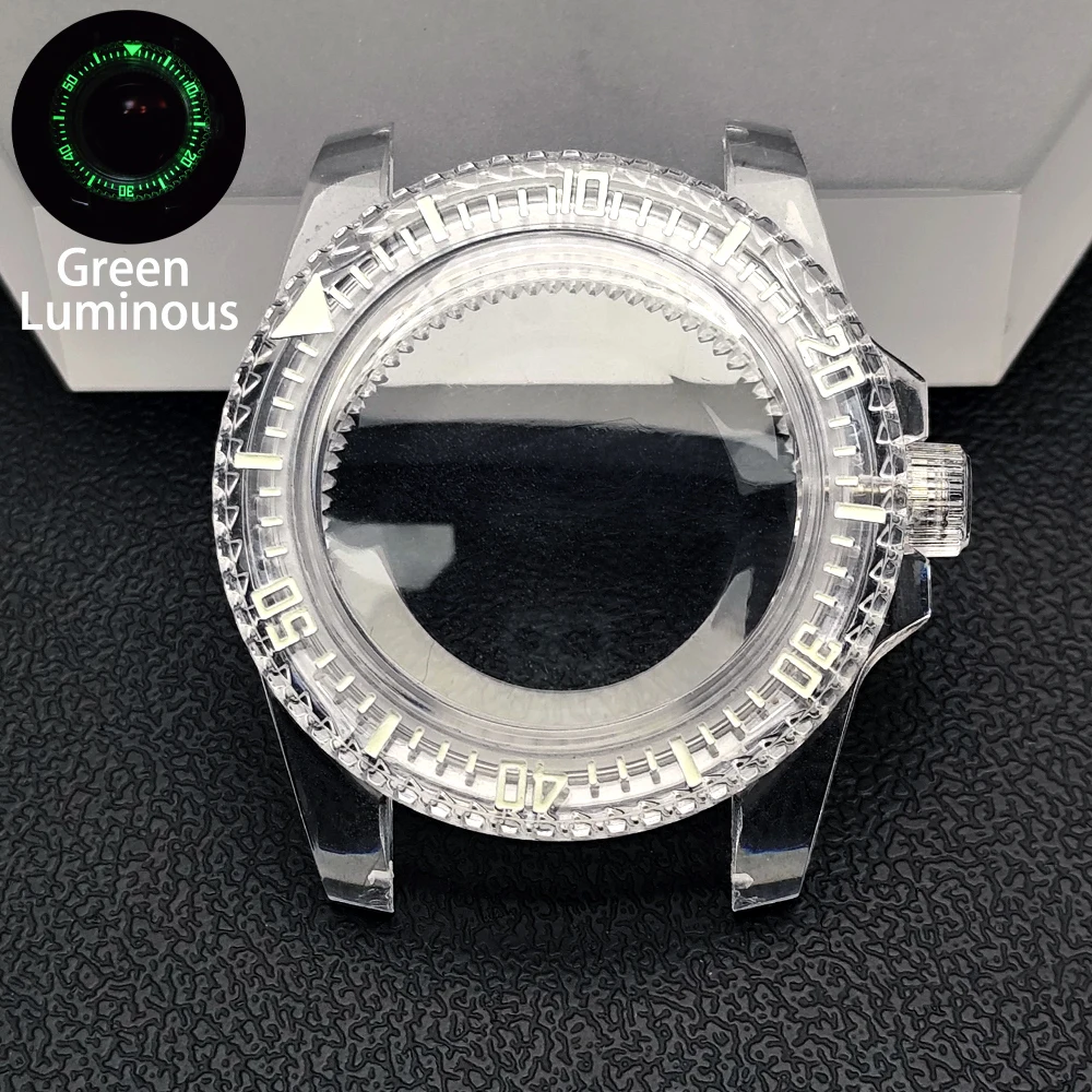 NH35 GMT 40,5mm Uhrengehäuse Herren Transparentes Gehäuse Passend für NH34 NH35 NH38 Uhrwerk Uhrenbox 20mm Uhrenarmband Uhrenzubehör – Detail 6
