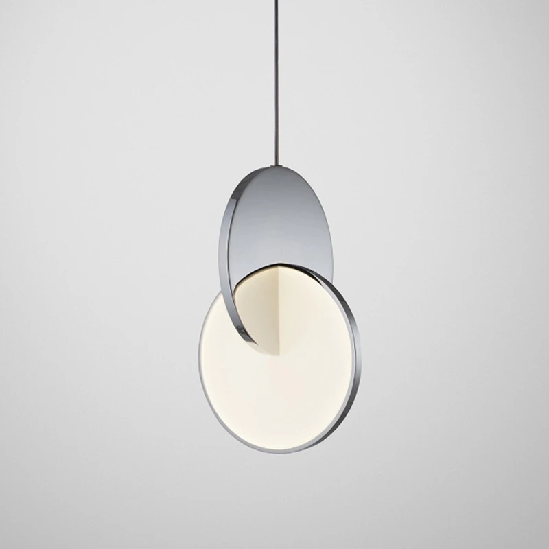 

Современные светодиодные подвесные светильники, минималистичные подвесные лампы для бара, ресторана, спальни, прикроватные серебристые светильники, внутреннее освещение