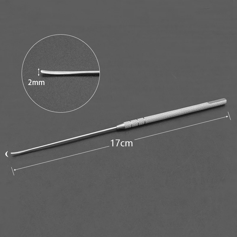 Professional ear picking tool for ear strippers with ultra-thin curved ear shovel