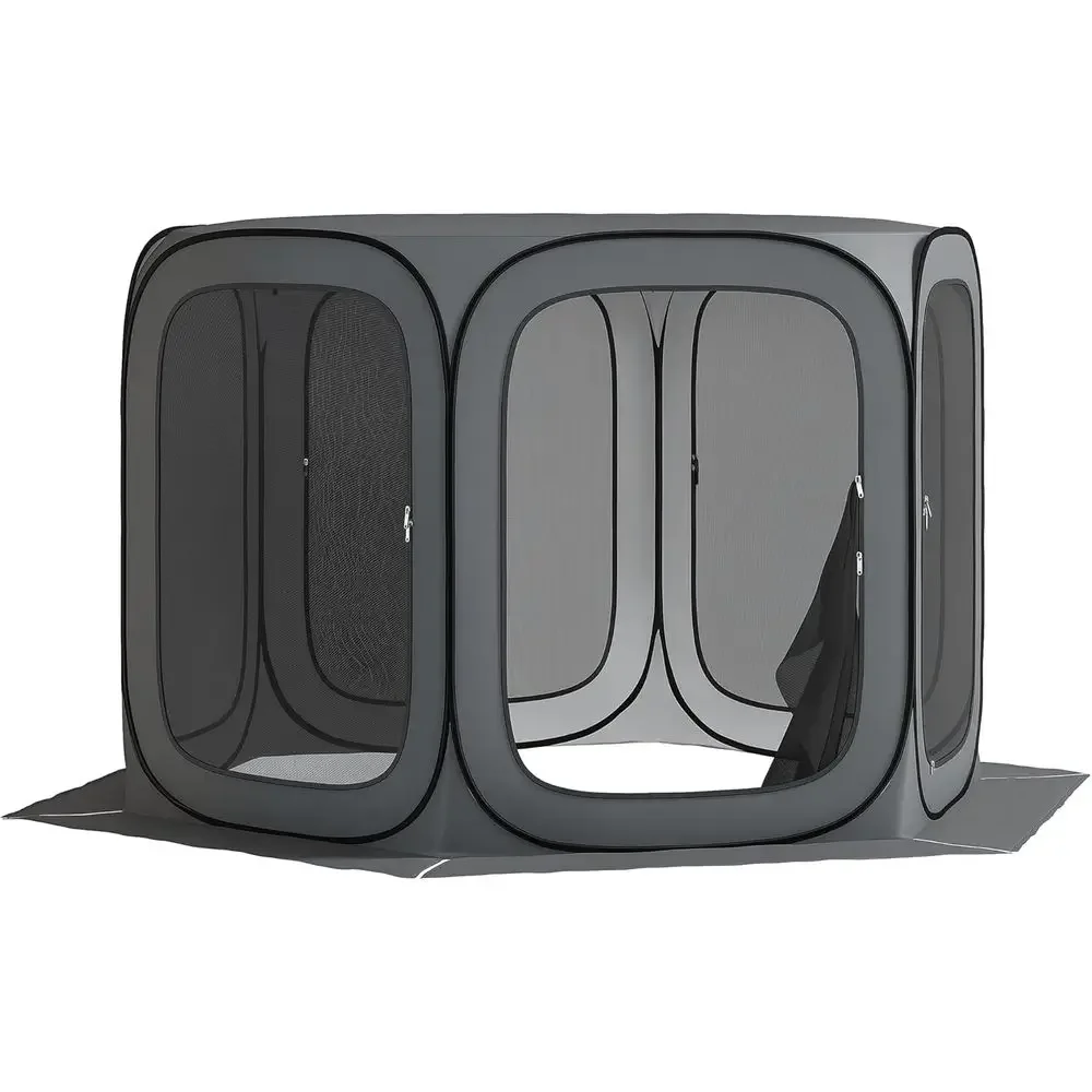 Portable 11ft Camping Gazebo with UPF 50+ Sunshade Cloth and Carry Bag for Outdoor Activities