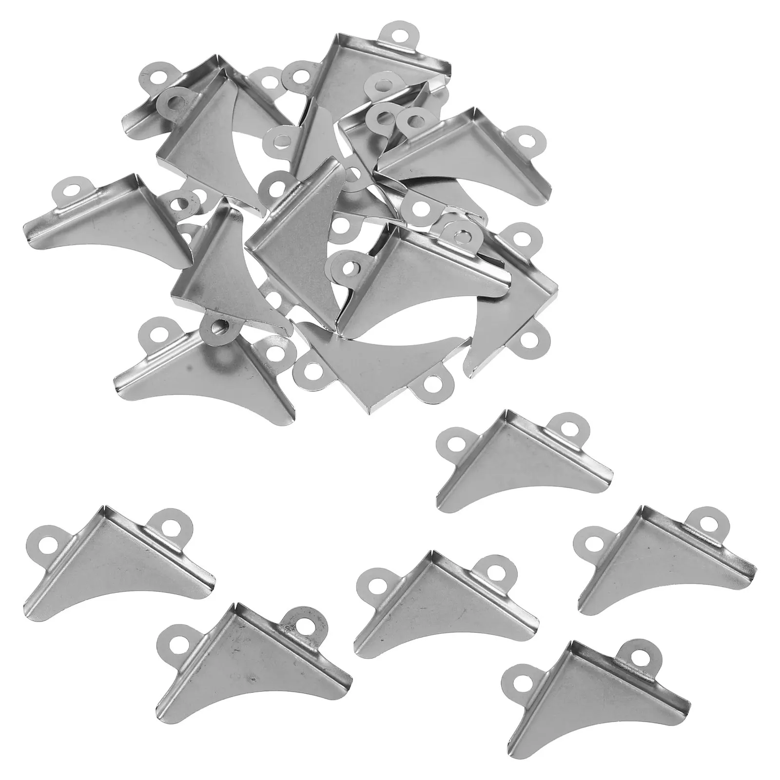 Metal L Shaped Corner Braces Iron Triangle Protectors for Wooden Boxes Luggage Picture and Mirror Frames