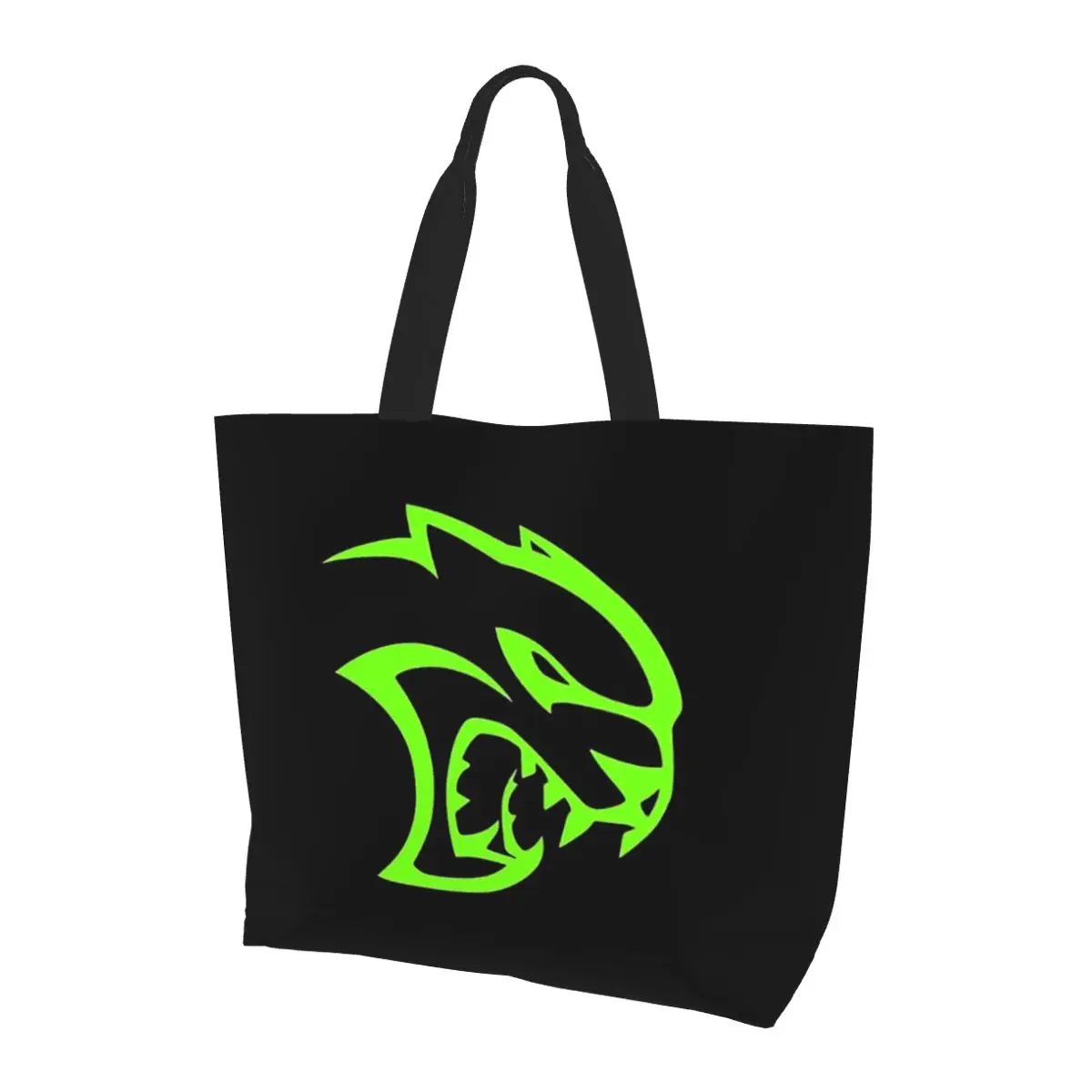 

Dodge Hellcat Srt Logo Shopping Tote Bag Canvas Large Capacity Shoulder Bags Shopper Grocery Handbag for Women