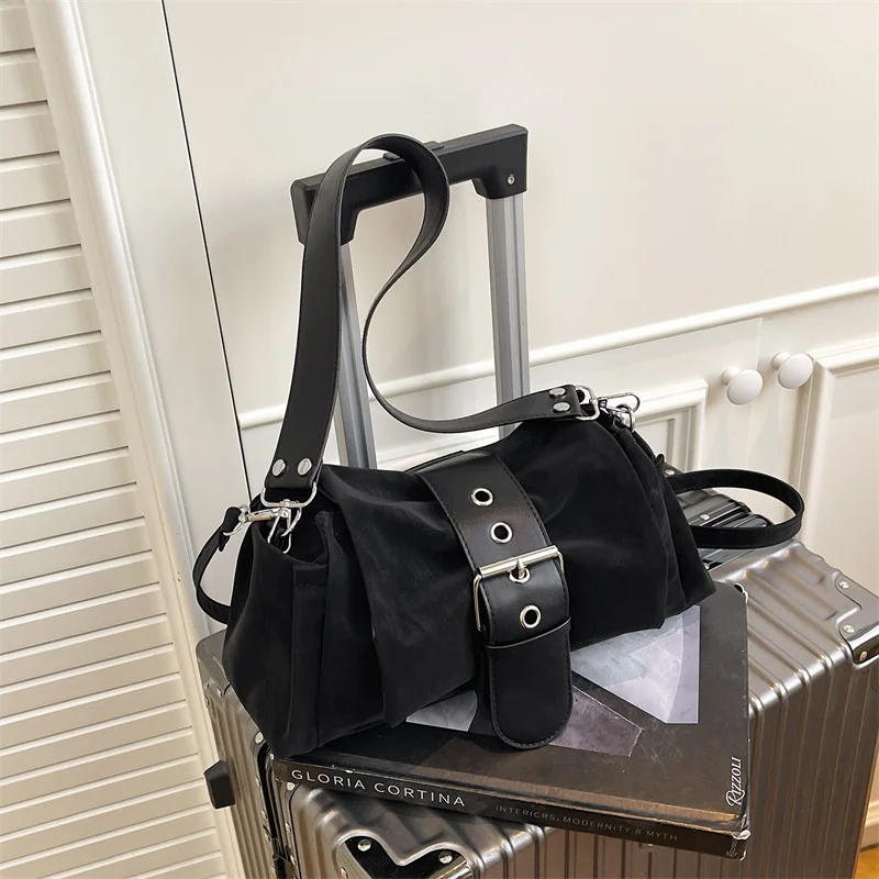 Damen-Achseltaschen aus Kunstwildleder, modische, geraffte Damen-Umhängetasche, Damenhandtasche, kleine Unterarmtasche, Bolsa Feminina – Detail 22