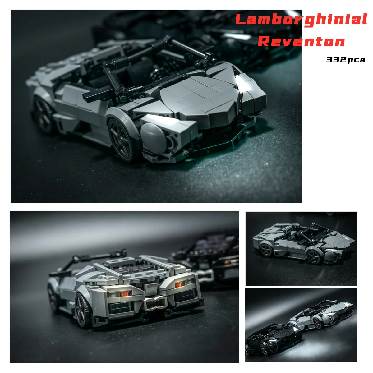 

Rainbow Pig MOC 96482 Technical Lamborghinial Reventon Supercar Model Building Blocks Bricks Toys For Boys Girls Birthday Gift