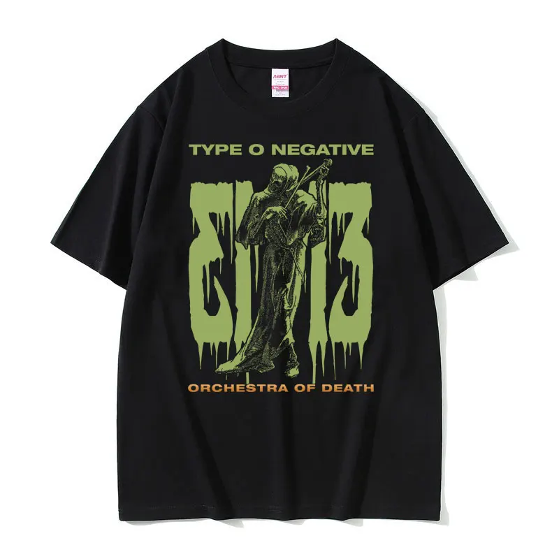 

Classic Rock Band Type O Negative Orchestra of Death T Shirt Men Gothic Short Sleeve Tshirt Unisex Vintage Oversized Tops Tees