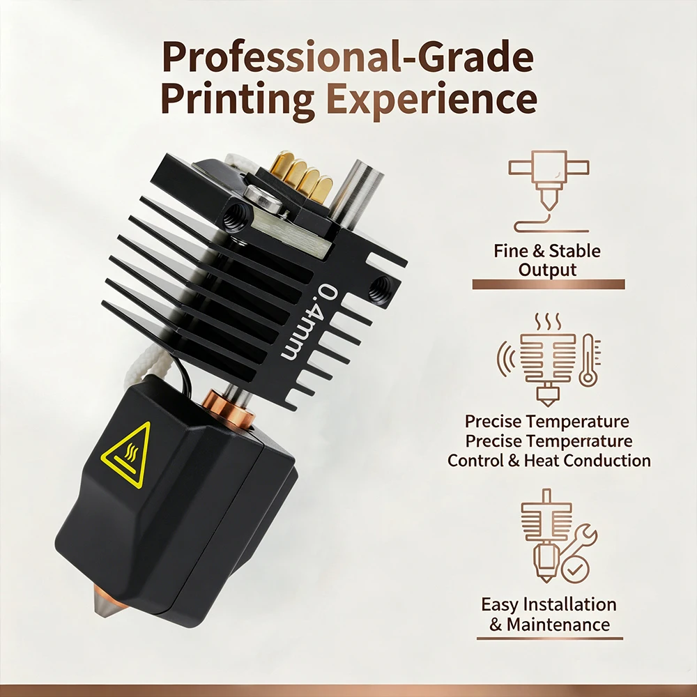 Zestaw Hotend do Flashforge Creator 5 Pro, zintegrowany, szybkozłączny, z hartowaną stalową dyszą SKD11, do drukarki 3D Creator C5. — zdjęcie produktu 5