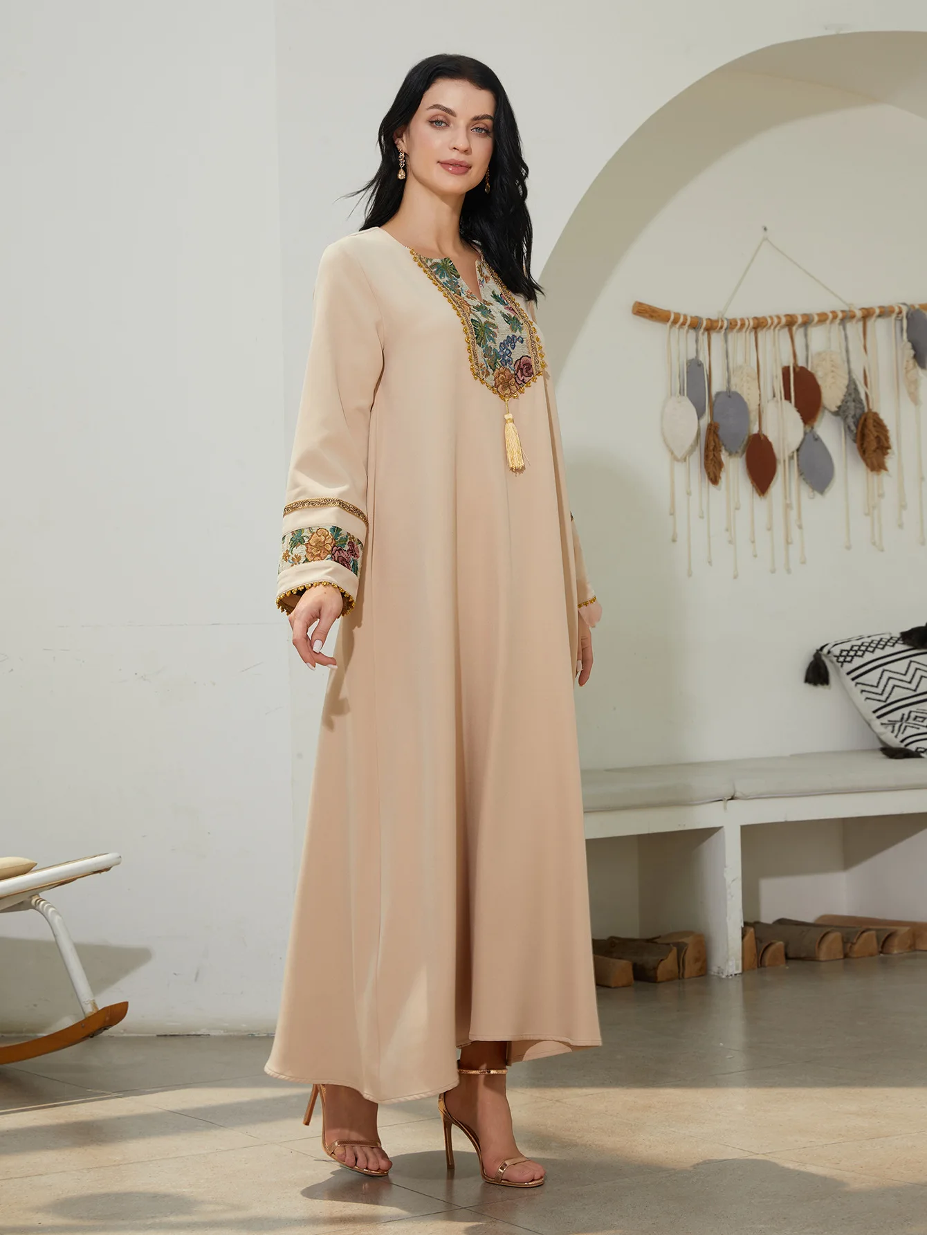 Eid Dubai Dress Women  Abaya Muslim Ramadan Jalabiya Embroidery Party Long Dresses Robe Morocco Kaftan Vestidos Largos 2025