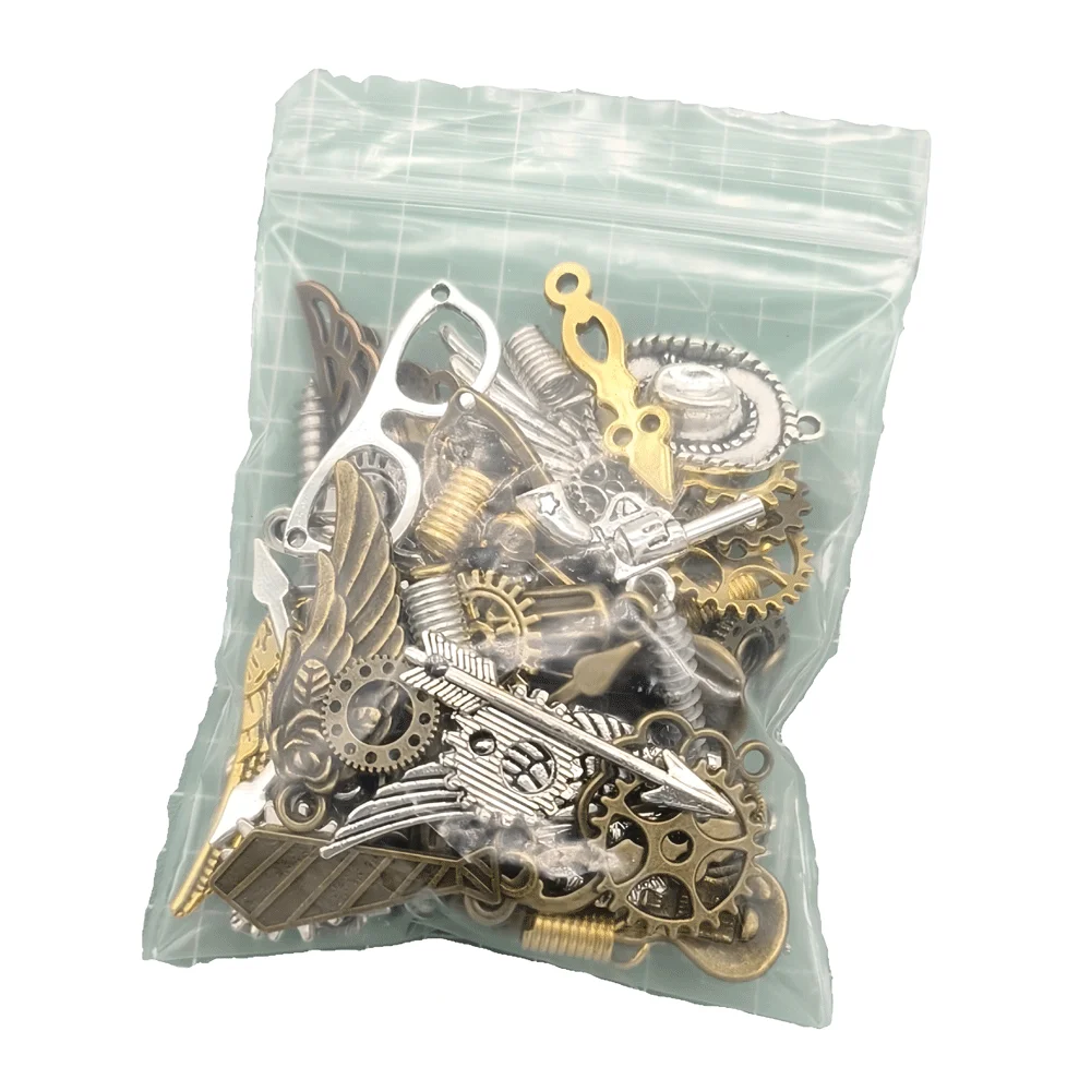 Accessori per orologi Puntatore per ingranaggi a vite a vento a vapore punk fai-da-te, costruzione di materiali punk con ciondolo per collana portachiavi