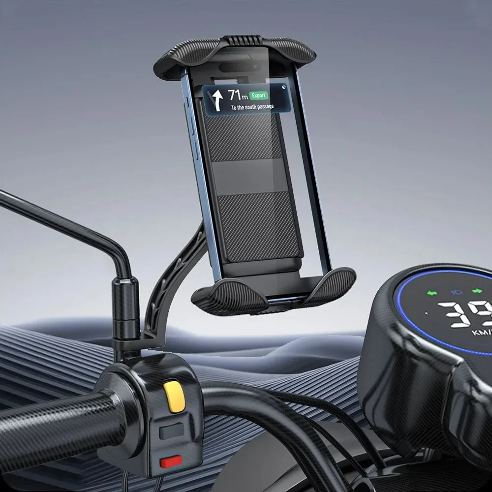 قابل للتعديل حامل هاتف دراجة العالمي للدراجات النارية لتحديد المواقع والملاحة قوس المضادة للانزلاق للصدمات جبل حامل لجميع الهواتف الذكية