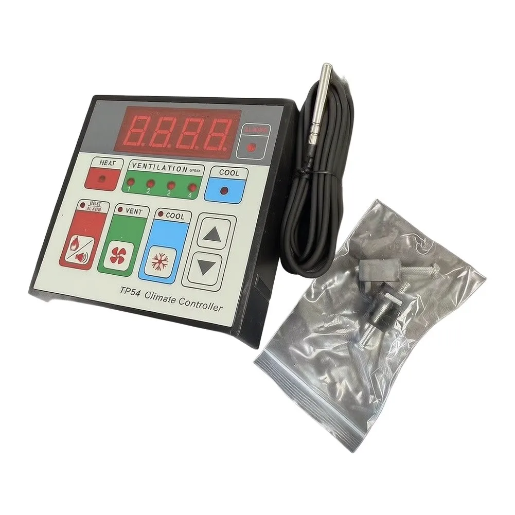 TP54 Digital For Temperature Controller 4-Step Switch Outputs for Fans Heating Cooling and Spray Function 220VAC