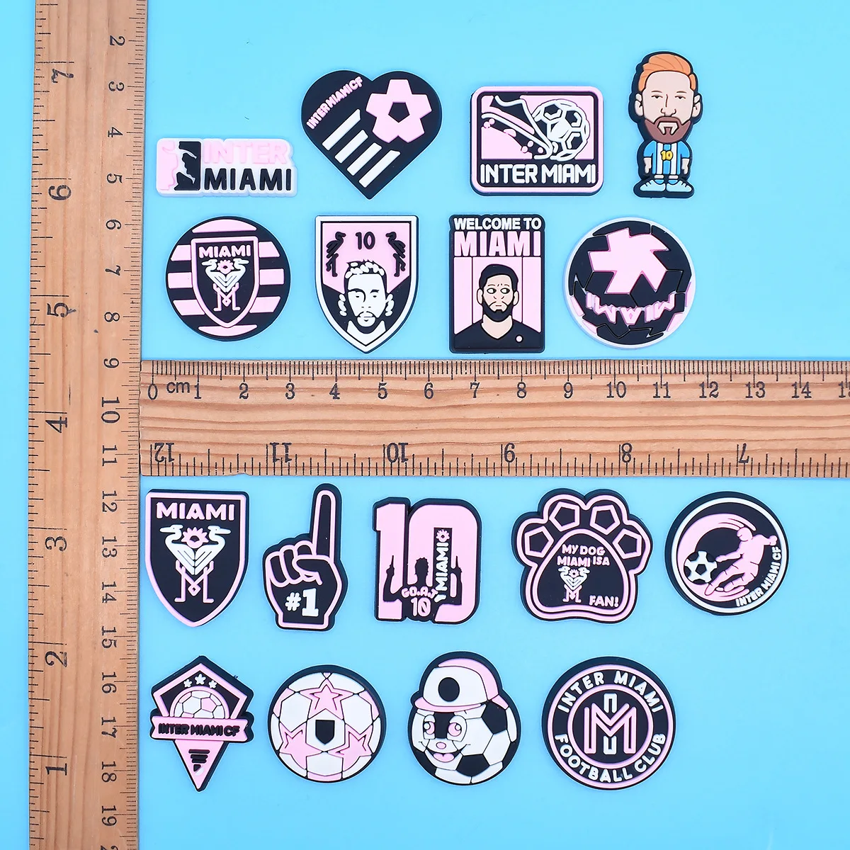 16-25pcs Football Superstar Shoe Buckle Accessories PVC Sandal Shoes Charms Clogs Pins Decor Kids Man Party Gift image 6