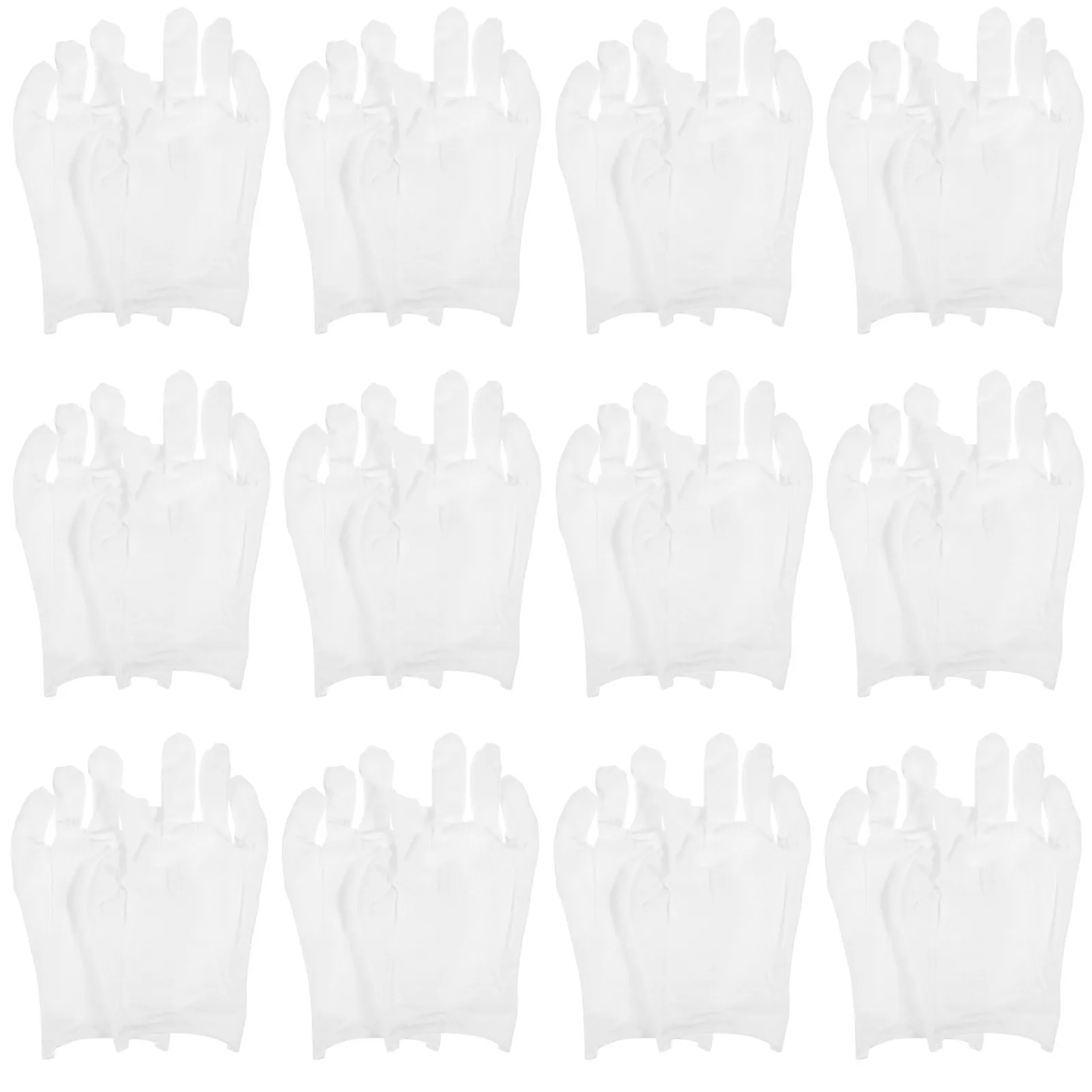 

12Pairs White Cotton Gloves for Dry Hands Comfortable Men Women Adult White Cotton Gloves for Dry Hands