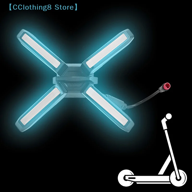Faro original para patinete eléctrico Segway Ninebot ZT3/ZT3 Pro, luz delantera superbrillante en forma de X de 4W, piezas de repuesto【AliS8】