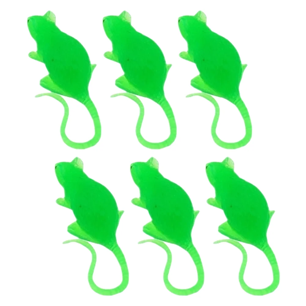 Mini souris simulée en plastique, faux rat, cadeaux de farce, petit modèle, jouets fantaisie miniatures en PVC, parodie de fête, 6 pièces