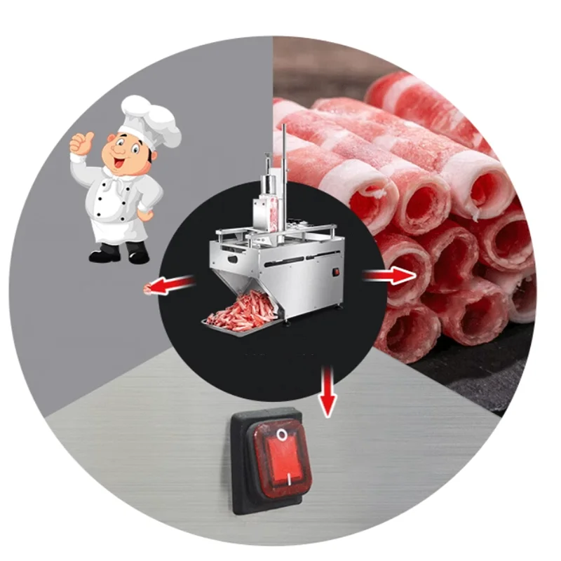 آلة تقطيع كرشة البقر ذات المظه - مراجعة Meat Slicer Machine وسعره