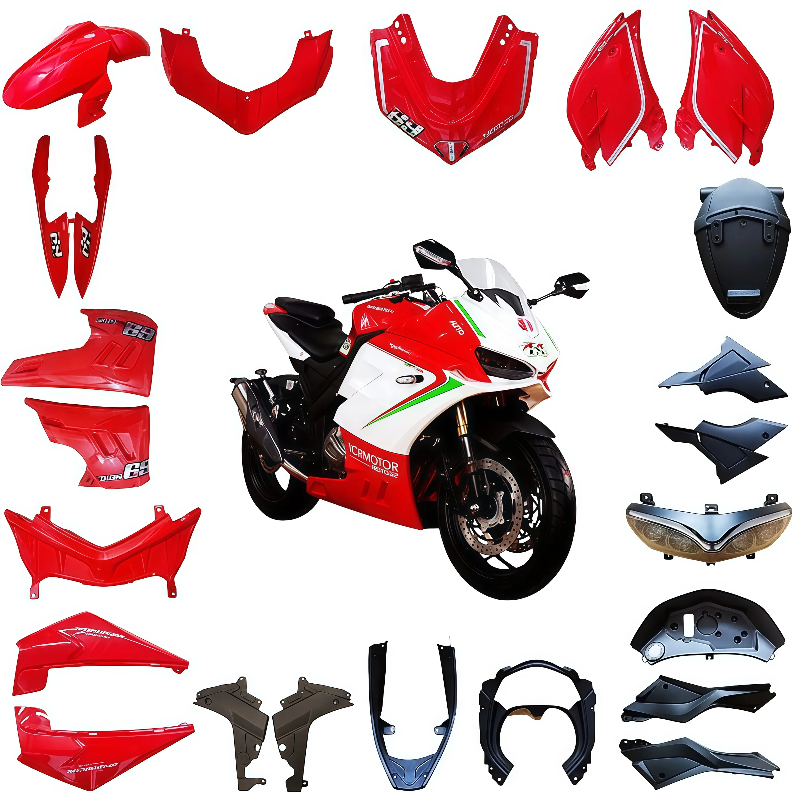 

Accessaries 80km/h China Factory Newest Design 3000W 72V 170km/h Off-road Racing Electric Motorcycle for Adult