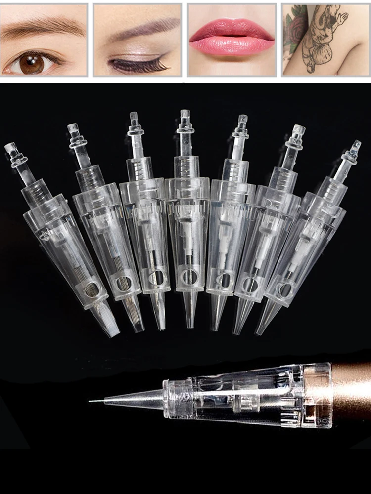 Disposable Bayonet Cartridge Needle for Micropigmentation Device Permanent Makeup eyebrow lip tattoo pen needles(can mix)