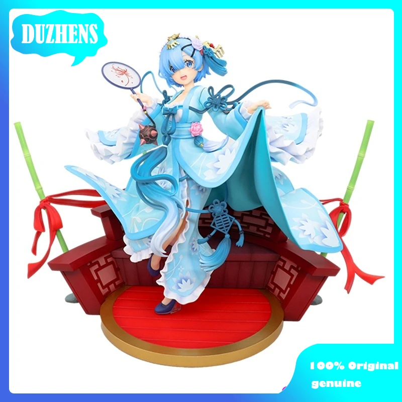 100% Original:Anime Re:Zero REM ancient customs 21.5cm PVC Action Figure Anime Figure Model Toys Figure Collection Doll Gift